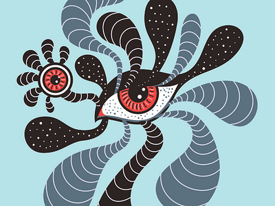 Trippy Double Red Eye by Boriana on Dribbble