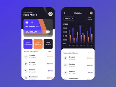 Financial App/ E-wallet App app appdesign design mobileapp mobileappdesign productdesign ui uidesigner uiux uiuxdesigner webdesign