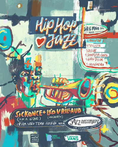 Hip Hop Loves Jazz #3 graphic design illustration music poster