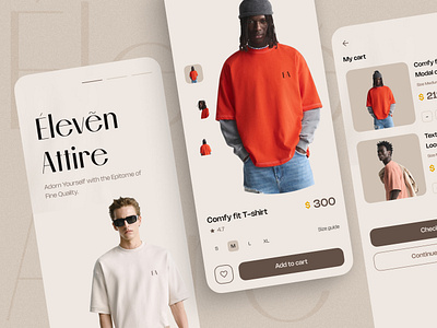 Daily UI - Shopping cart app clothes daily ui design ecom ecommerce minimal shopping cart tshirts ui ux