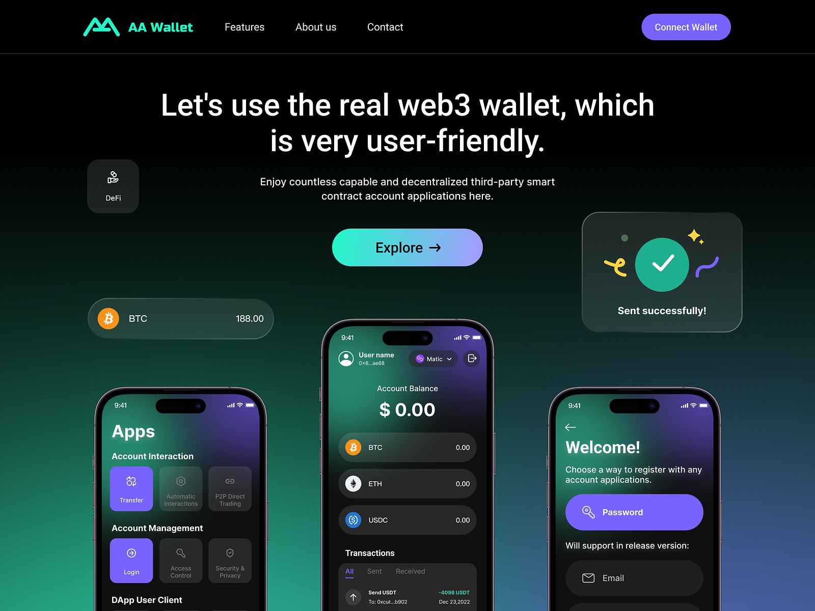 Blockchain/web3 Wallet Web Design by DAO UI Design Studio on Dribbble