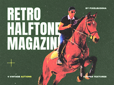 Retro Magazine Halftone Actions action atn download effect halftone magazine noise old paper photo pixelbuddha print retro vintage zine