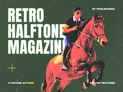 Retro Magazine Halftone Actions action atn download effect halftone magazine noise old paper photo pixelbuddha print retro vintage zine