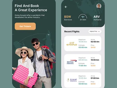 Flight Booking App Design-UIDesignz app branding dashboard design graphic design illustration logo mobile app design ui ux