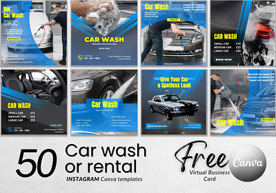 Car Wash Canva Templates aluguel de carros brandidentity branding canva canvadesign canvainstagram canvatemplate canvatemplates car wash design facebook identidadevisual instagram instagramtemplates lavaçao de carros midiasocial rental car template templatesinstagram