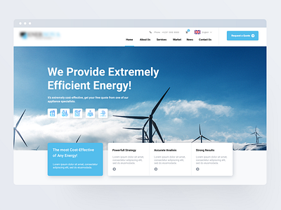 Energy Cost Saving Website app app design app interface branding design electricity energy hero landing page logo sustainable ui user experience user interface website wind