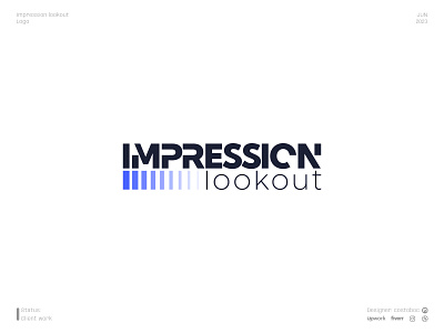 Impression lookout branding logo logodesign logotype minimal vector