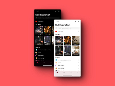 Skills and Craftsmanship App chat craftsmanship darkmode dashboard design figma messaging mobile skills ui uiux uiuxdesign ux