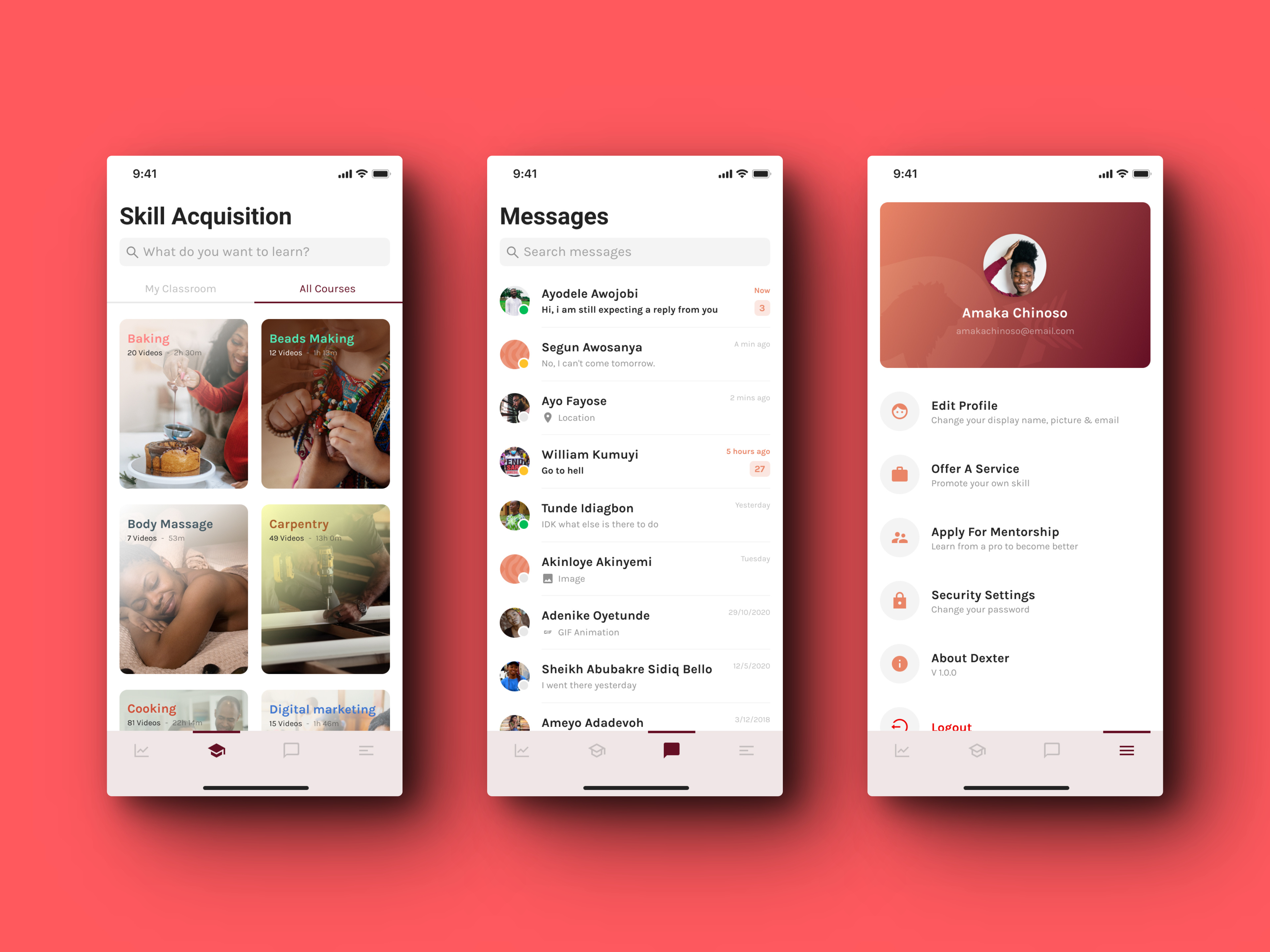 Example of Professional Mobile App UI/UX Design