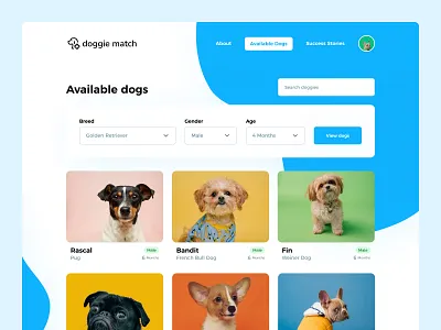 Dog Adoption adopt adopt dog adoption animals app branding design dog doggie pet adoption pets product design ui ui design ux visual design