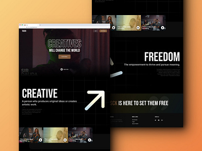 A Landing Page for Creatives creatives design figma landing page ui uiux uiuxdesign ux web web design