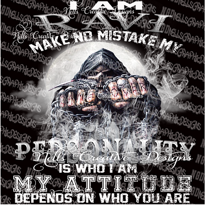 I am Ravi grim reaper png design graphic design