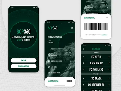 SCP360 mobile scp360 sporting clube de portugal ui ux
