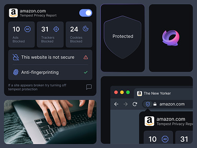 Tempest Desktop Browser bento box browser design desktop privacy sebastiao sommer sommer tempest ui uxui