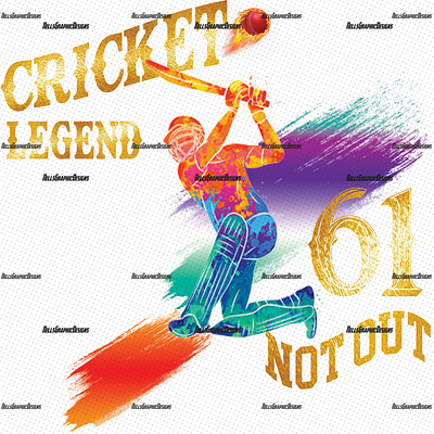 Cricket Legend png design graphic design