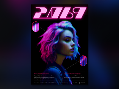 2069 | Retro-Futuristic - CRT 3d ai banner black blade runner blue classic crt design futurism graphic design hologram led motion graphics neon pink poster ui