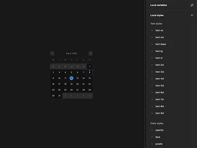 Responsive Calendar Component in Figma auto layout calendar components design system figma interface layout wrap product design responsive ui ui kit ux