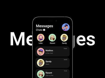 Messages App UI/UX Design android app app app design application design figma ios message app message uiux mobile app ui ux