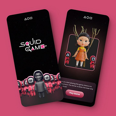 Squid game app design appdesign branding design illustration minimalist netflix squidgame ui uiesign uitrends uiux uiuxdesign uiuxtips uiuxtrends ux webdesign