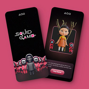 Squid game app design by Aun Khan on Dribbble