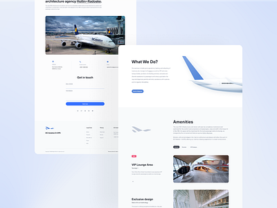 Aviation Website Sections about about us app app interface clean design illustration landing page minimalist section space user experience user interface website white