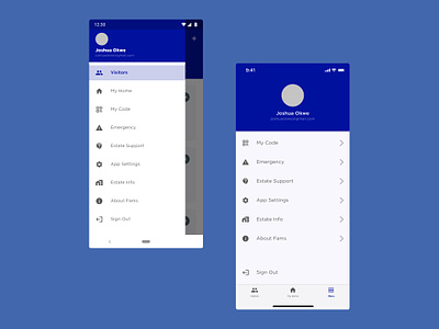 Android OS or iOS android bottom navigation design figma ios iphone menu mobile navigation side navigation ui uiux uiuxdesign ux