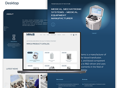 Corporate website of a medical equipment manufacturer branding design figma graphic design ui ux web site