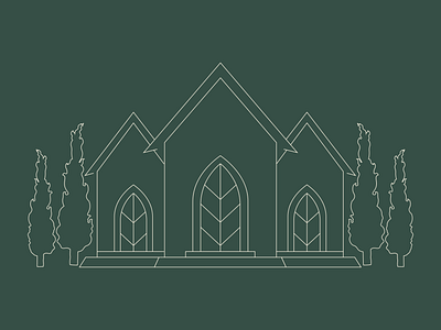 Chapel Grove - Illustration branding chapel church design graphic design grove illustration logo trees