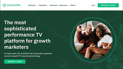 tvScientific Homepage branding creativity graphic design web design web development