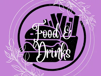 food&drink highlight 1 (black & purple) branding design graphic design higlights illustration logo template
