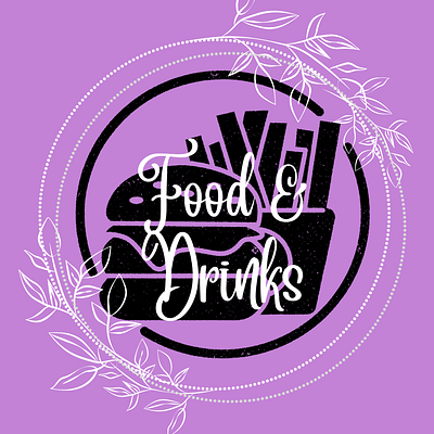 food&drink highlight 1 (black & purple) branding design graphic design higlights illustration logo template
