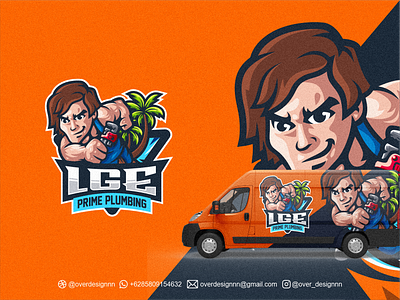 LGE Prime Plumbing Logo branding design graphic design identity illustration logo mark plumbing tshirt vector