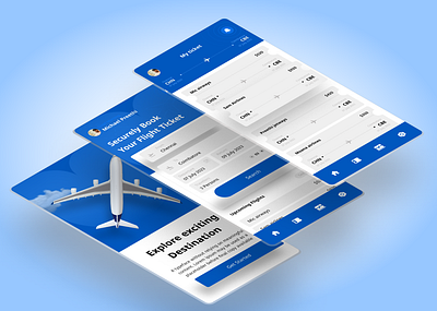 Mobile Application application booking branding design flight ticket graphic design mobile app mobile application ticket booking ui ux