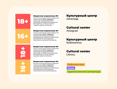 Navigation elements for Togliatti public library branding figma graphic design navigation social projects ui
