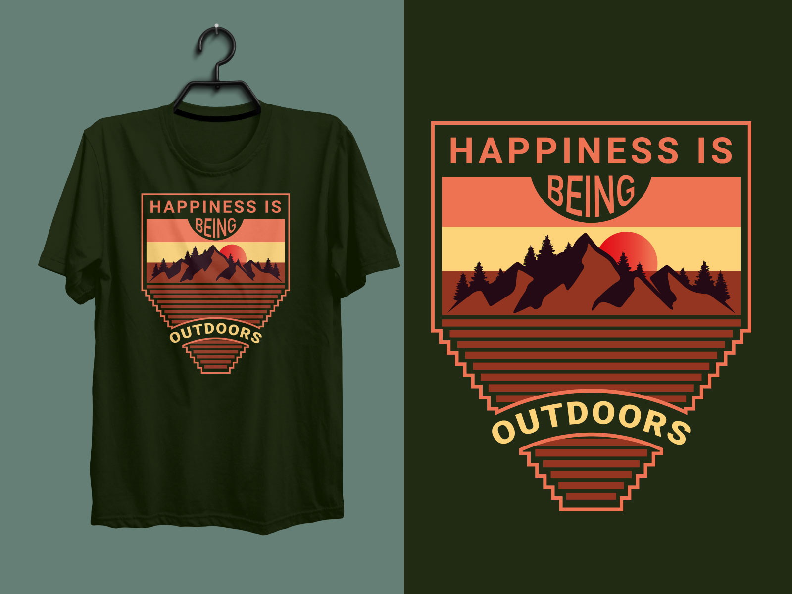 Outdoors T-shirt Design | Nature Shirts by Md.shahabuddin on Dribbble