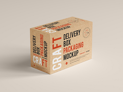 Free Craft Delivery Box Mockup packaging mockup