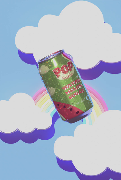 POP Can 3D animated concept 3d animation blender colorful motion graphics