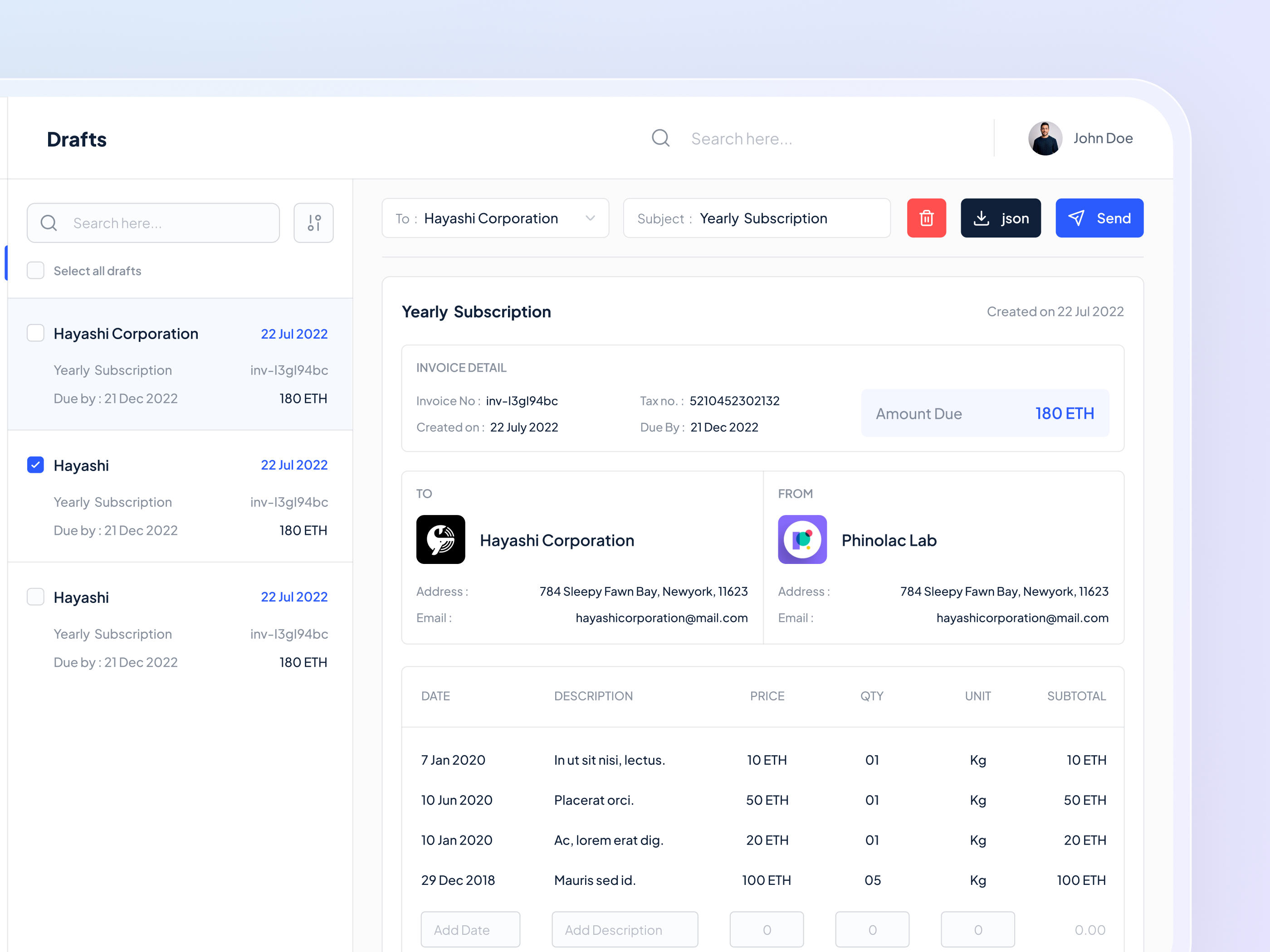 Private Invoice - webapp for invoicing admin panel admin ui analytics b2b blue branding logo c2c chart clean creative dashboard crm dashboard ui dashbord invoice modern dashboard navigation product design saas table webapp