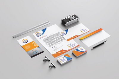 Modern Electronics Stationery Design branding business card business templates envelope eye catching label graphic design letterhead logo stationery design