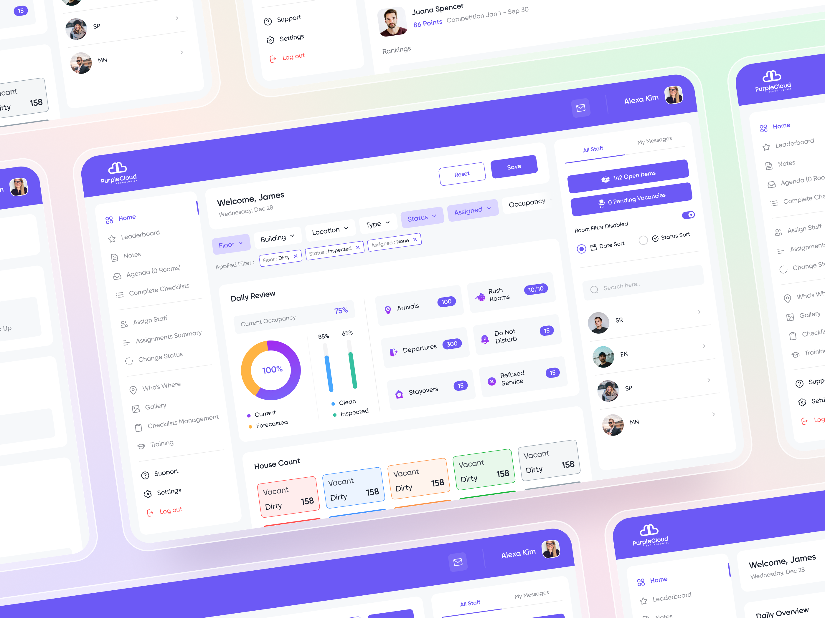 Purple Cloud - Room Occupancy Webapp By Harsh Changela On Dribbble