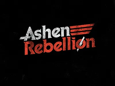 Ashen Rebellion alternative artwork lettering logotype merch typography