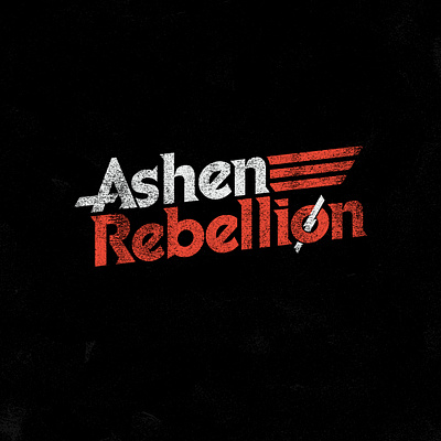 Ashen Rebellion alternative artwork lettering logotype merch typography