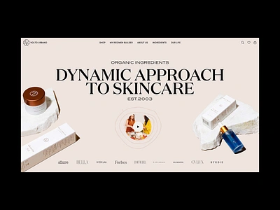 Volto Urbano beauty behance case study cosmetics gradient graphic design illustration minimalistic photography sans serif skin care social media ui ux website design