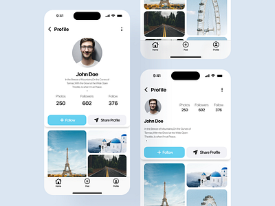 Day 006 — Profile Page | DailyUI Challenge app design dailyuichallenge figma iphone profile page profile screen social media ui ui design uiux