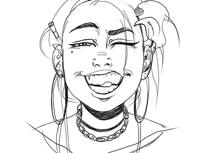 A Portrait Sketch art black concenptart design digitalart draw drawing face graphic design portrait red sketch