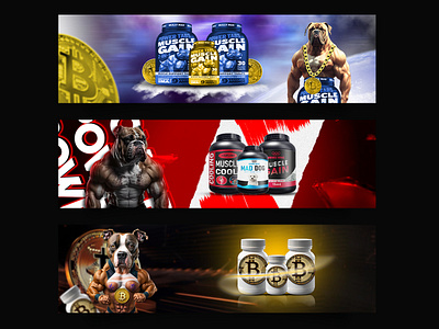 Banner Design | Product Promotion | Cover Design ads banner anime banner banner banner design cover design dog feed banner gaming banner graphic design header design modern banner product banner product promotion sale banner social media banner supplement banner twitter header web banner website banner