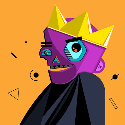 Purple king design graphic design illustration vector