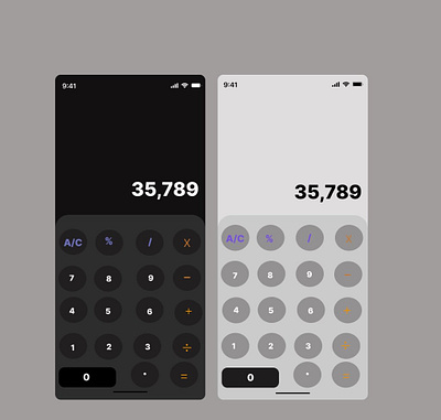 Calculator design #DailyUI