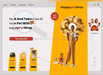 Pet Shop Website 3d animation app app design branding design desktop graphic design hiro landing page logo mobile motion graphics pet petshop shopping web design website