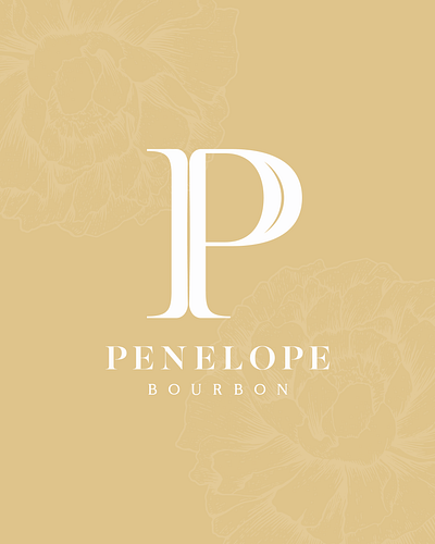 Penelope Bourbon branding design graphic design illustration logo logo design package design packaging typogaphy